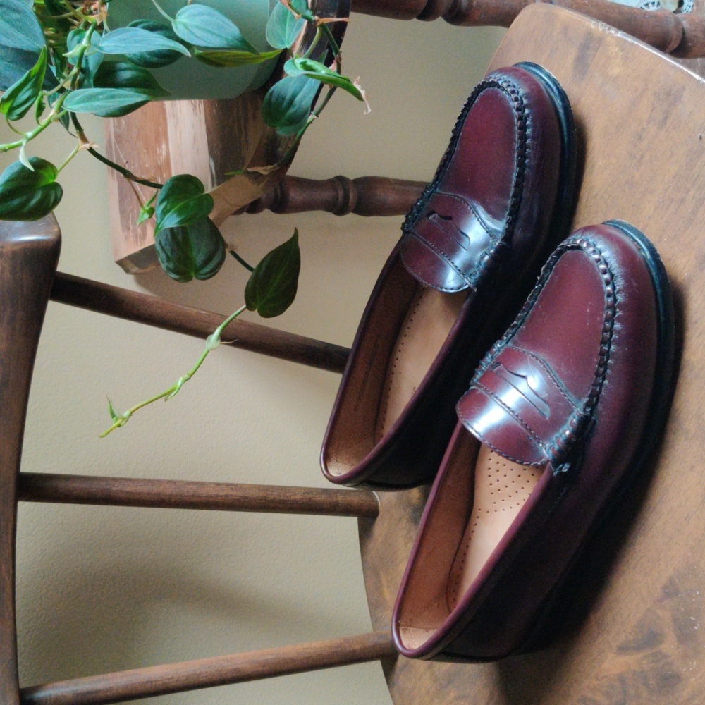 Oxblood Penny Loafers size 7